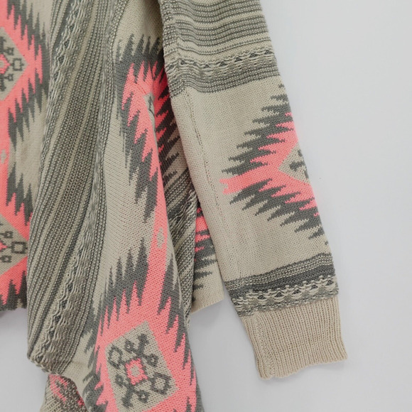 Dreamers Tribal Cardigan Womens S-M Pink Open Front Southwestern - Picture 9 of 16